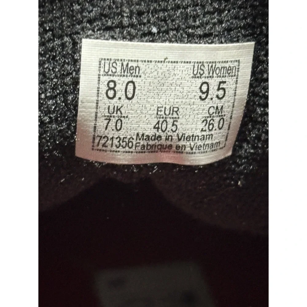 Vans Sk8-Hi Disney Villains Womens 9.5 Black Suede Skateboarding Sneakers‎ Shoes